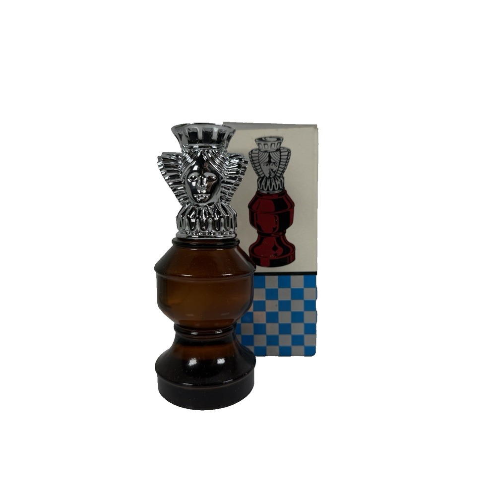 FULL Avon The Queen Chess Piece Oland After Shave Bottle with Box 3 fl oz